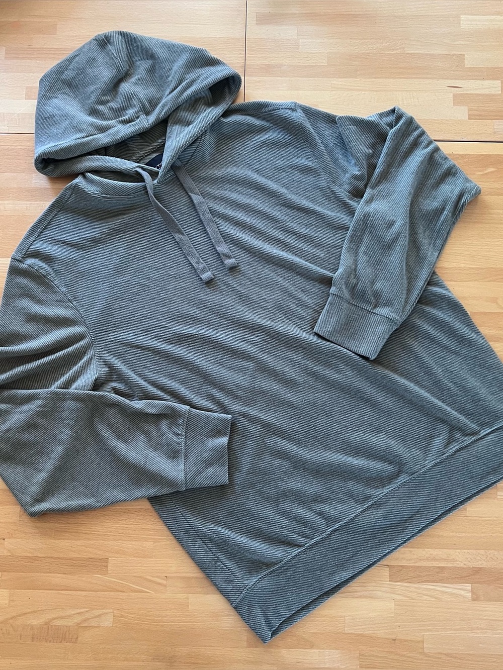 Jachs Men’s Slate Crewneck Hoodie in Heather Greenish Gray size S
